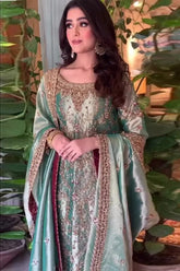 Haris Shakeel Mesuri Hand Embellished 3 Piece Dress